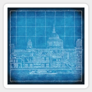 The Thames Blueprint Sticker